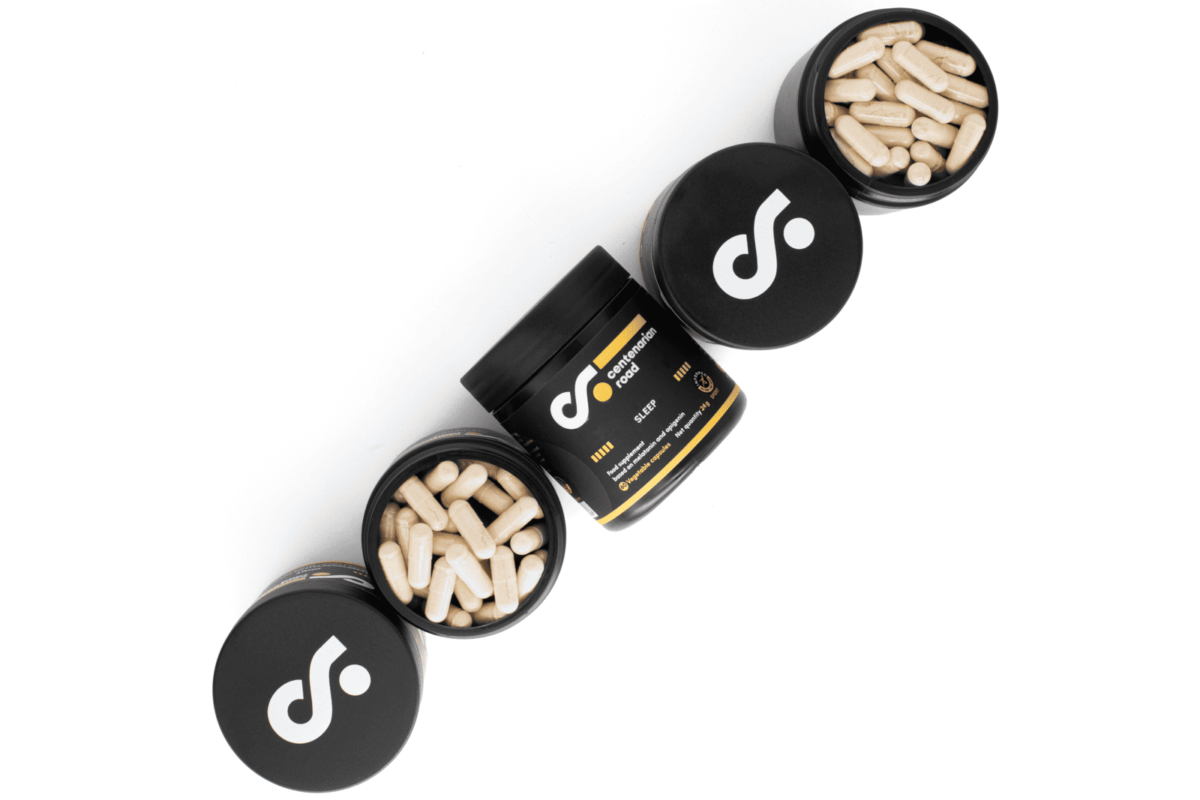 Natural sleep aid supplement Centenarian Road with extended-release melatonin and chamomile for deeper sleep
