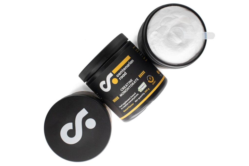 Creatina 300 gr de Centenarian Road, suplemento ideal para aumentar la fuerza y mejorar el rendimiento físico durante los entrenamientos.
