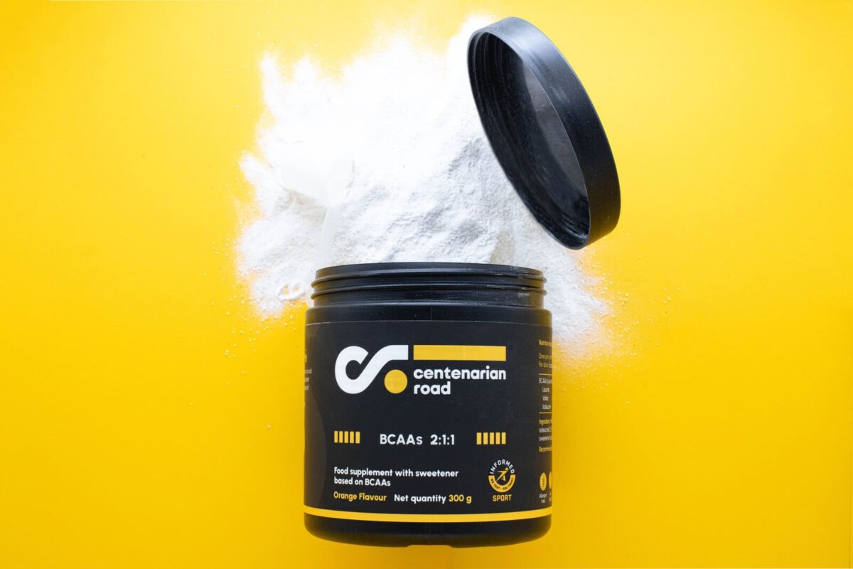 Suplemento BCAA 2:1:1 de Centenarian Road, ideal para la recuperación muscular y el crecimiento en entrenamientos intensos | aminoácidos ramificados, suplemento bcaa.