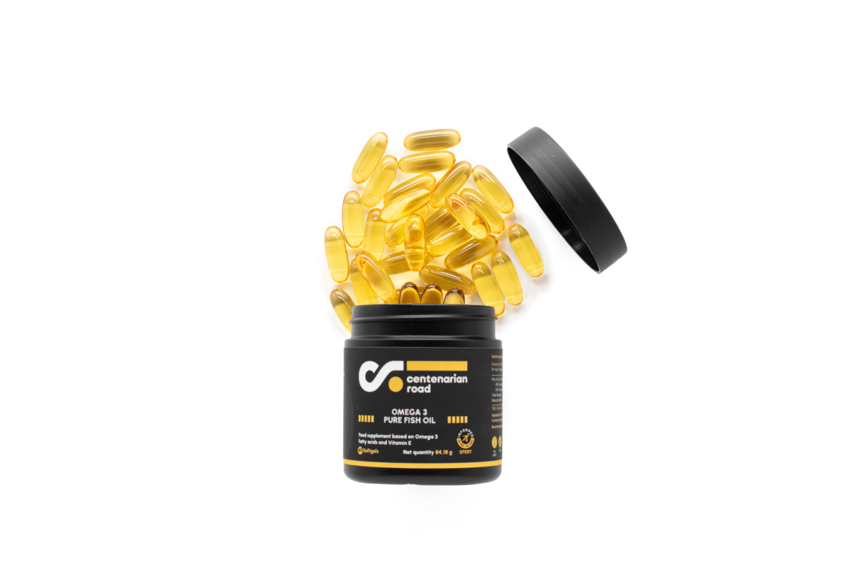 Omega-3 aceite de pescado puro Centenarian Road - suplemento de alta calidad con EPA y DHA para salud cardiovascular, cerebral y antiinflamatoria